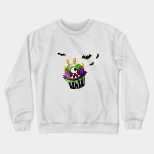 Halloween Surprised Cake Bat Crewneck Sweatshirt